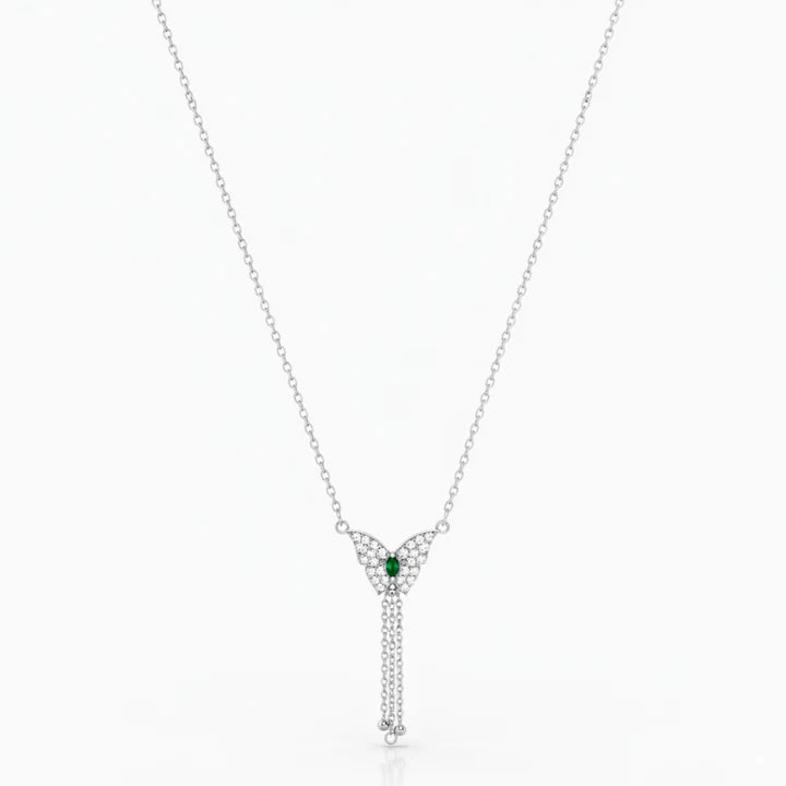  Elegant Silver Butterfly Pendant Necklace