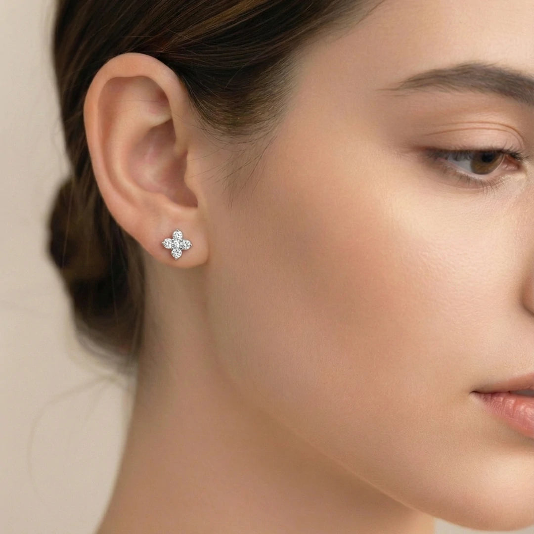 Crystal Flower Earrings