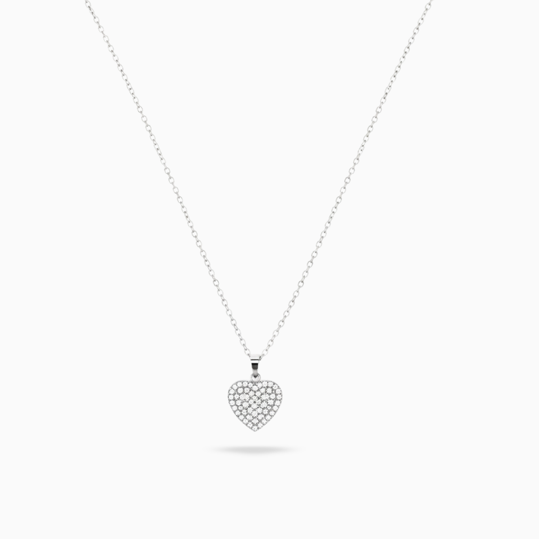 The Pave Heart Necklace
