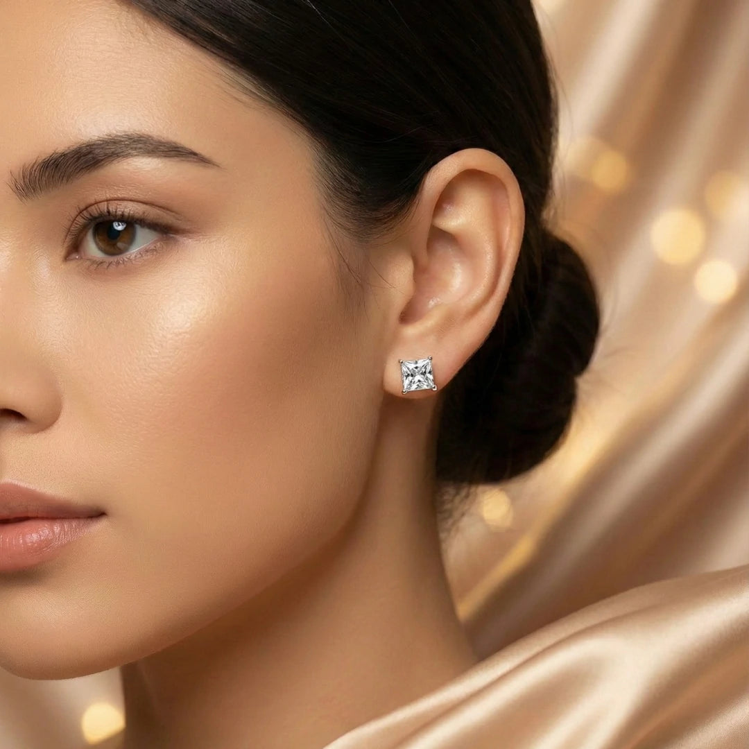 Princess Cut Earrings