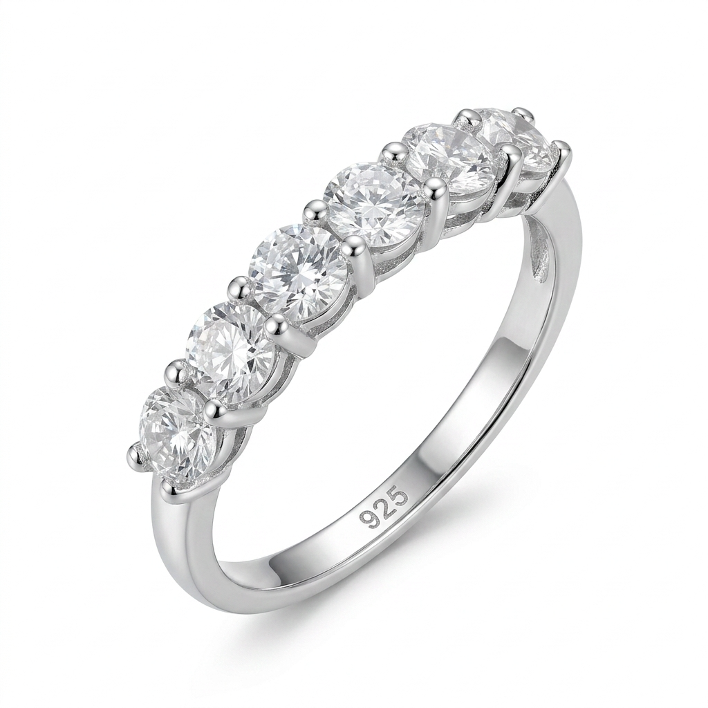 Classic Row Silver Ring