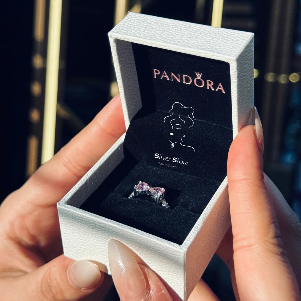 Panadora Pink Bow Ring