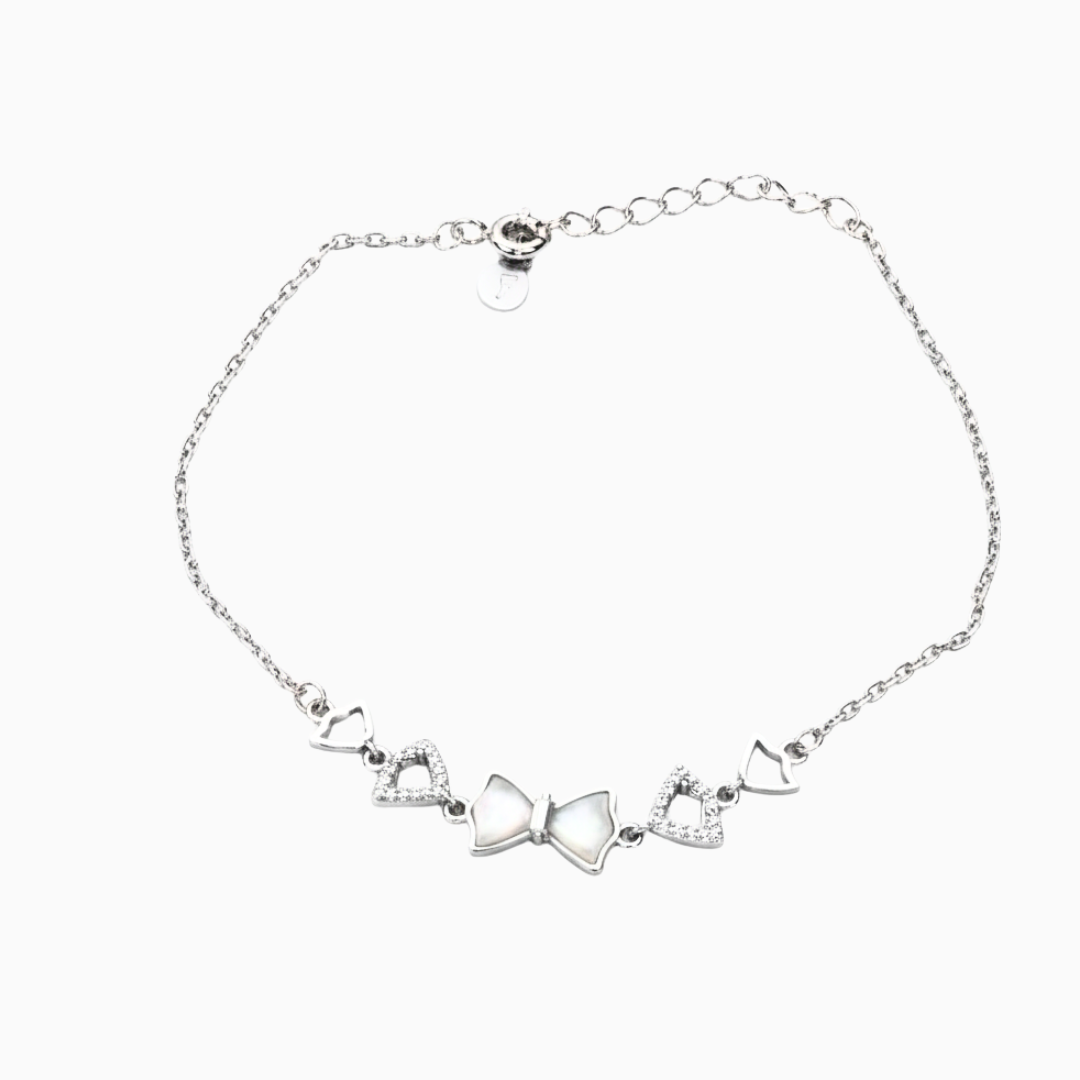 Bow Elegance Bracelet with zircon stone details