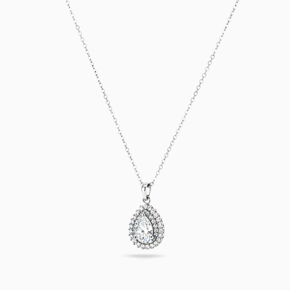 The Halo Teardrop Necklace