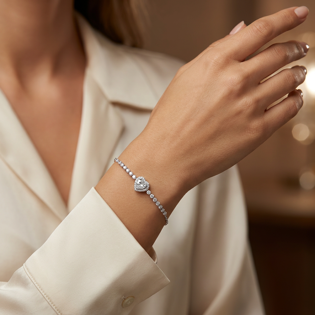 Heart Diamond Bracelet