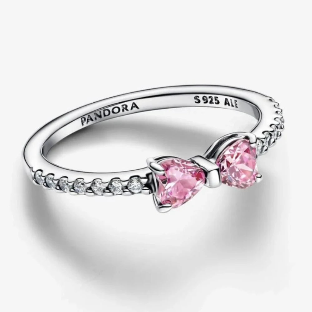Panadora Pink Bow Ring