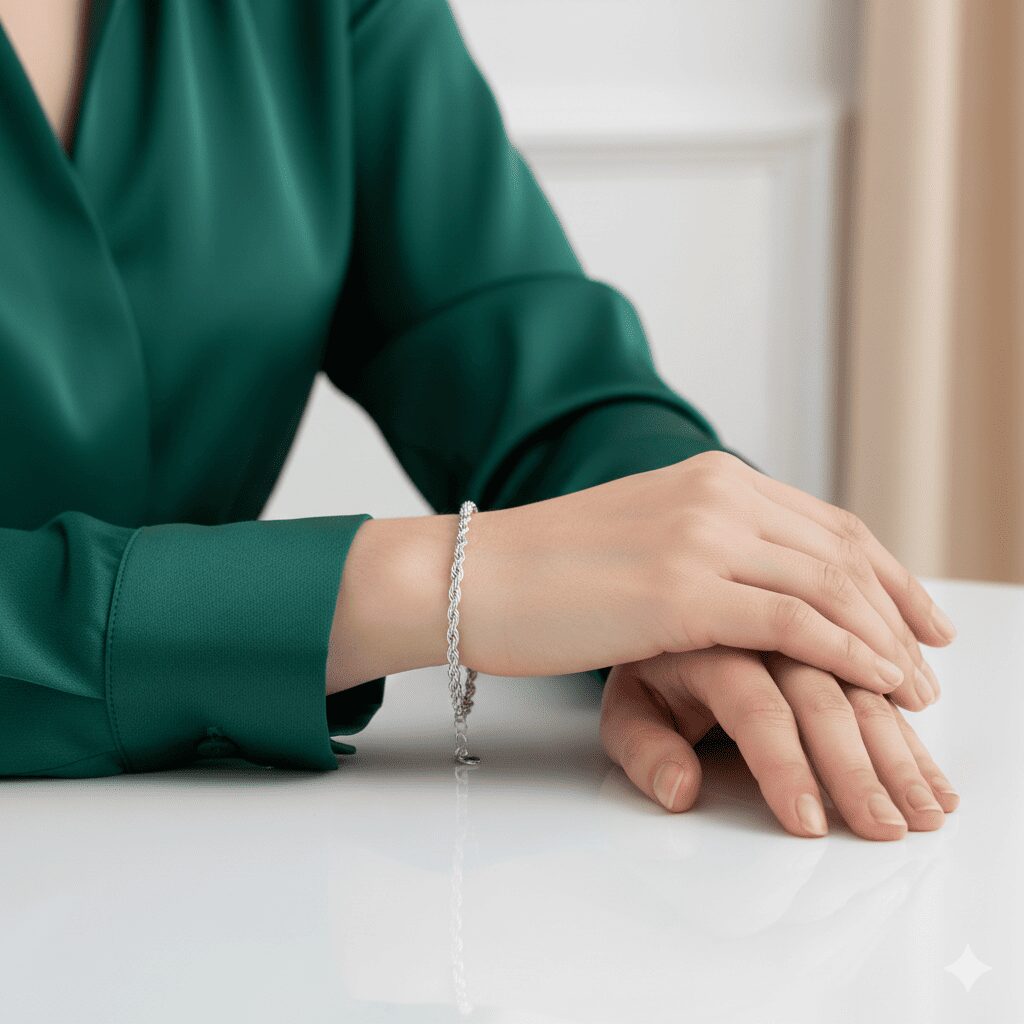The Silver Rope Chain Bracelet