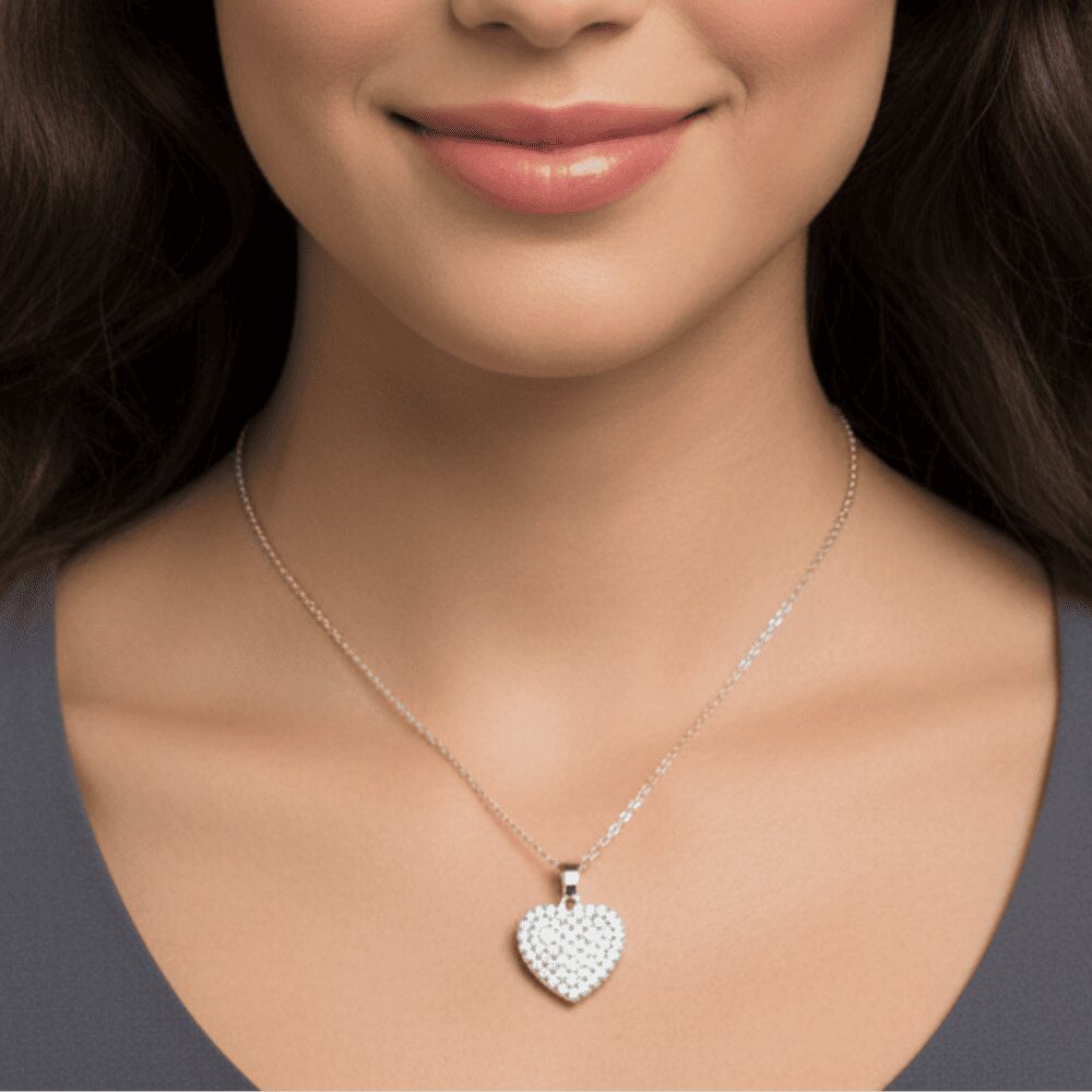 The Pave Heart Necklace