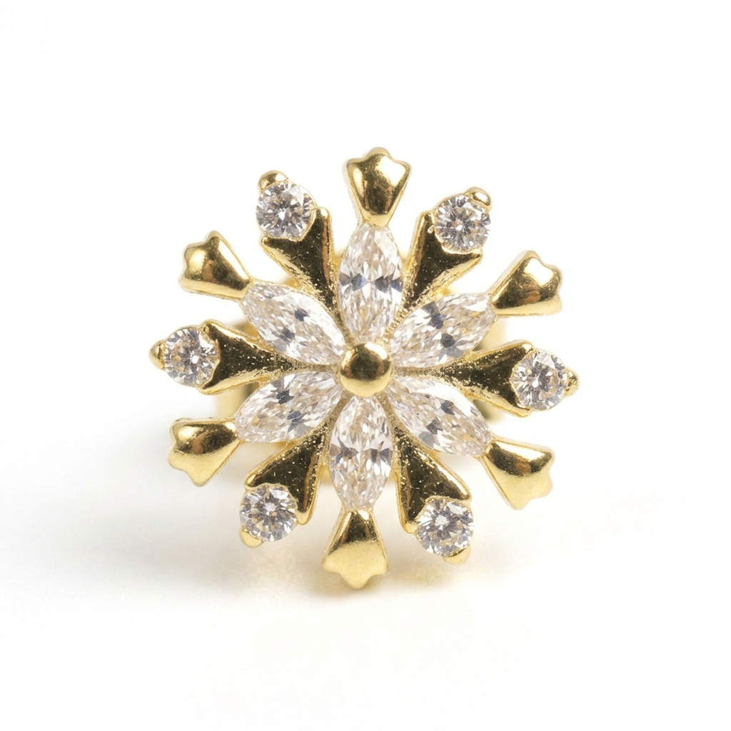 Blooming Marquise Flower Earrings