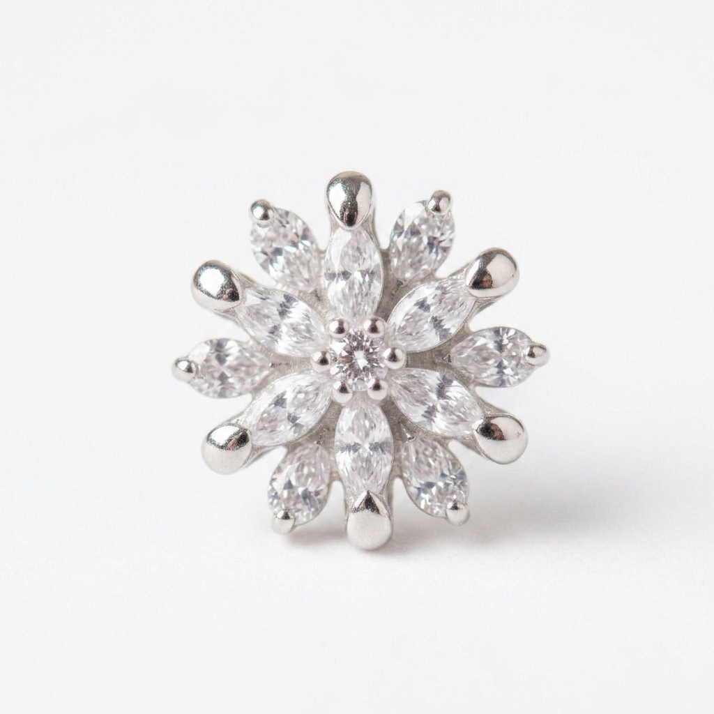 Blooming Marquise Flower Earrings