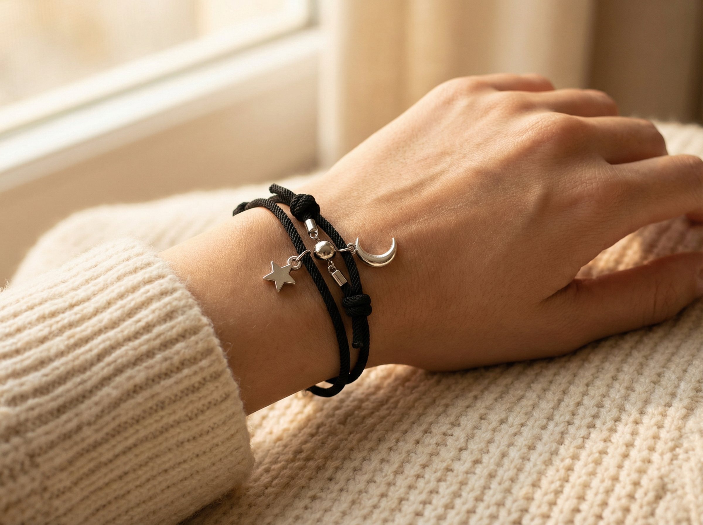 Moon & Star Couple Bracelets