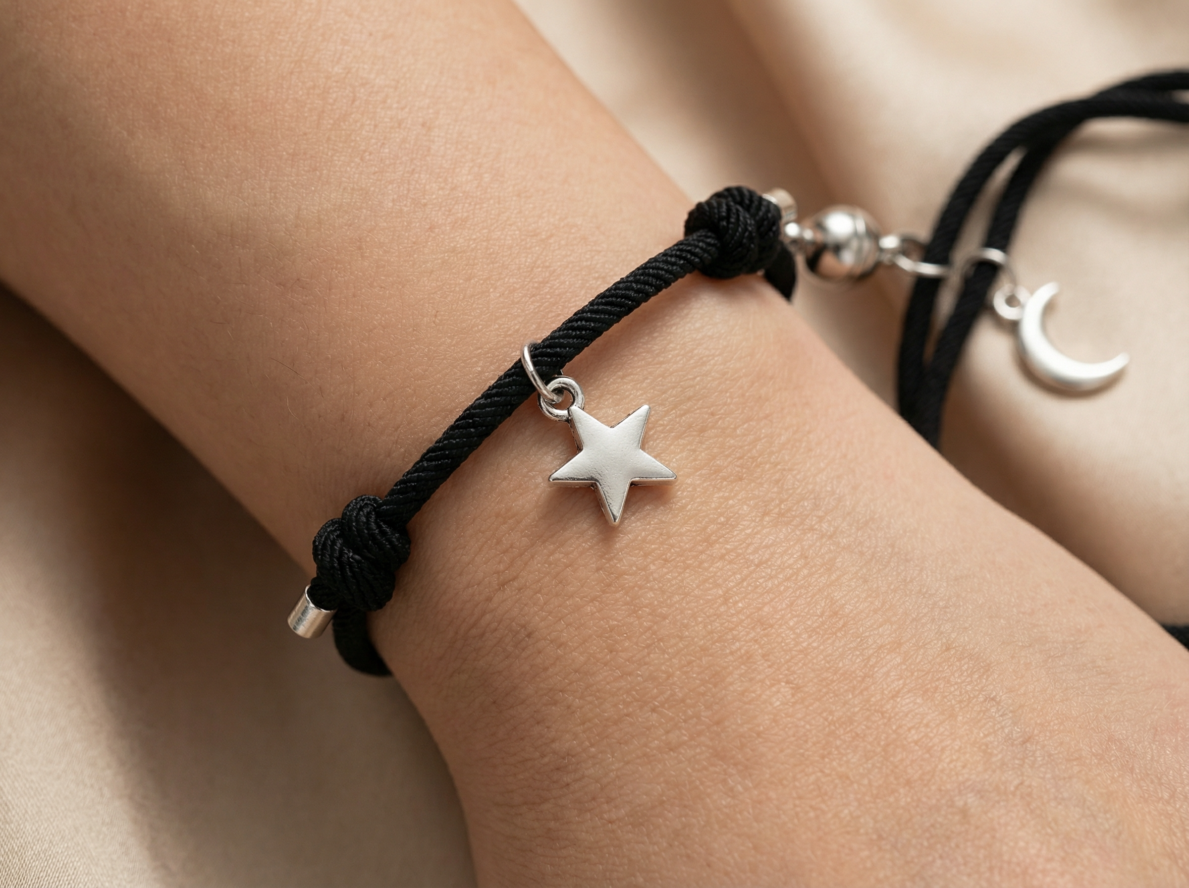 Moon & Star Couple Bracelets