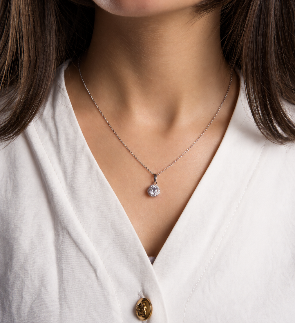 Blooming Flower Silver Necklace