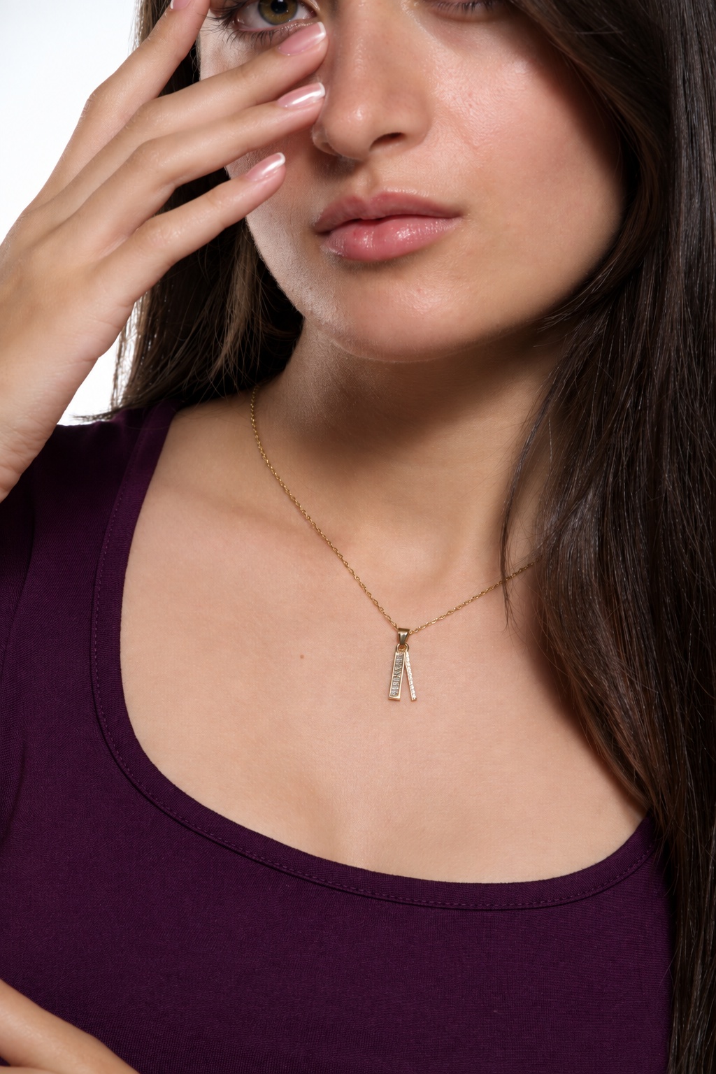 Minimalist Golden Dual Bar Necklace