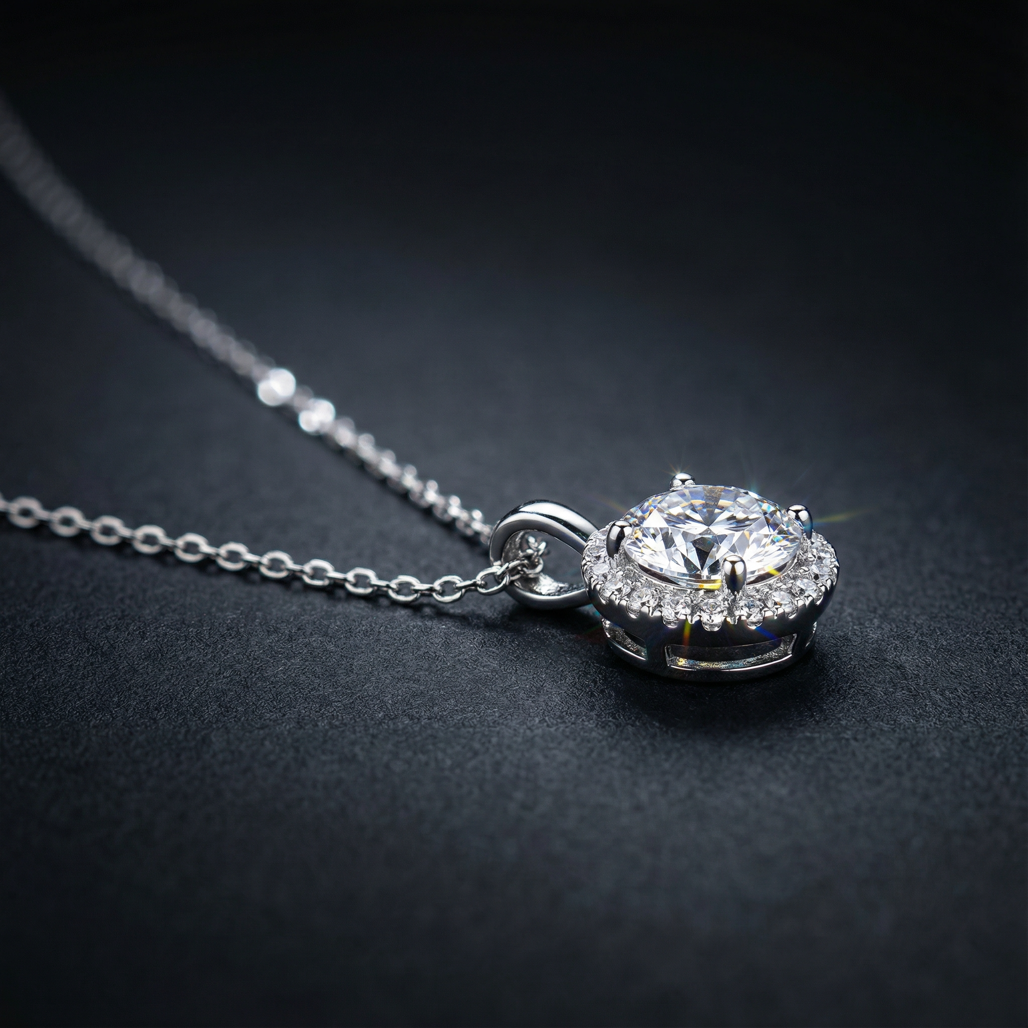 Circle Diamond Necklace