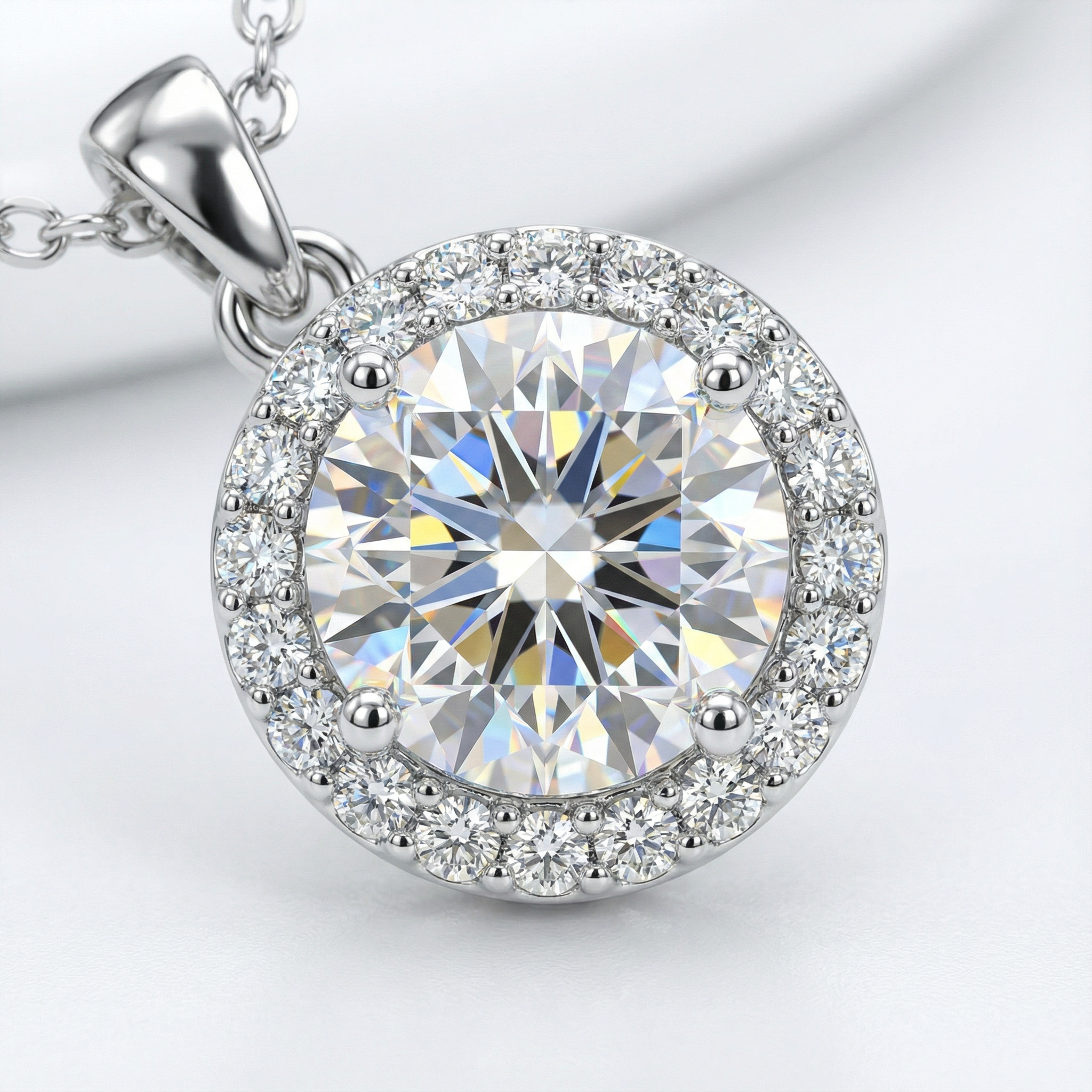 Circle Diamond Necklace
