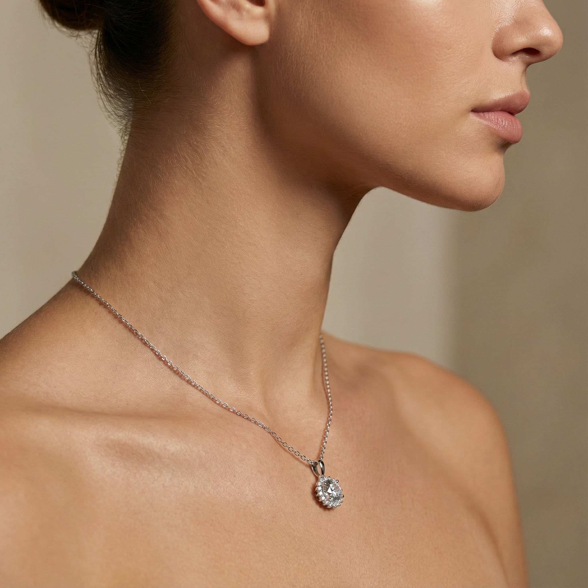 Circle Diamond Necklace
