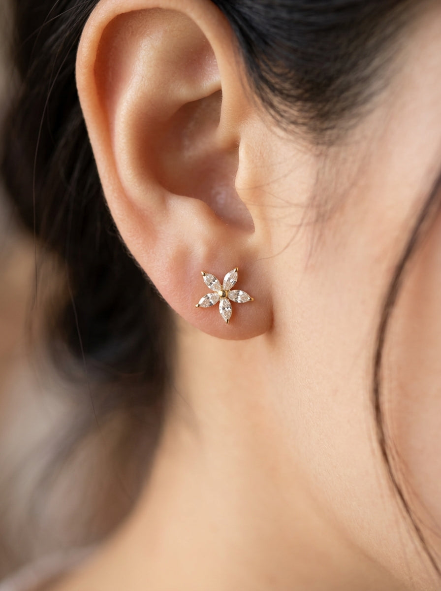 The Floral Marquise Earrings