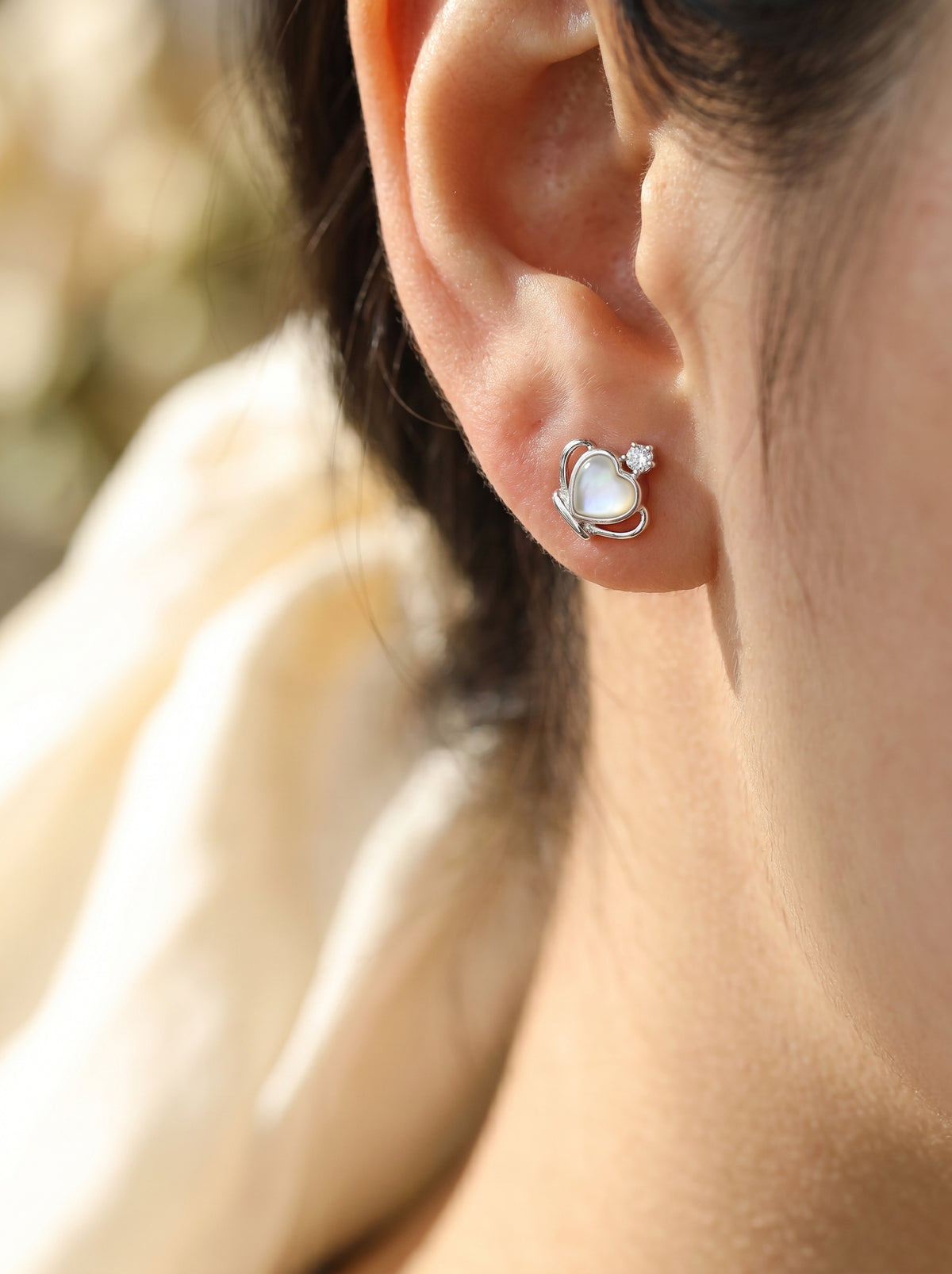 Elegant Crown Heart Earrings