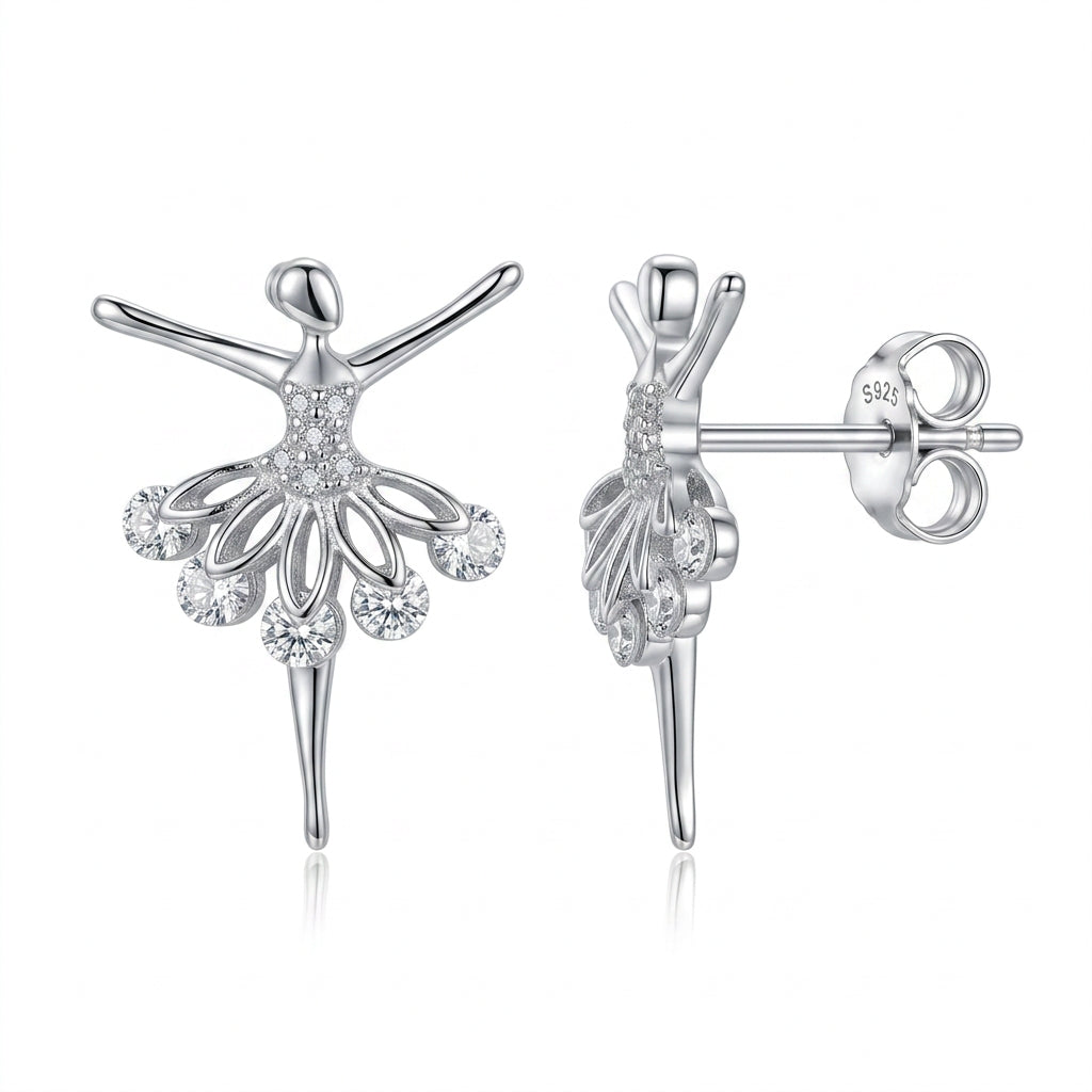  Ballerina Silver Earrings
