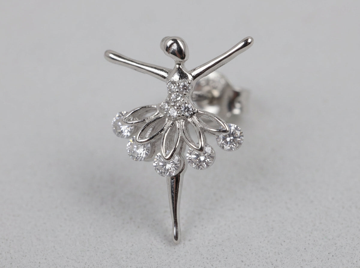  Ballerina Silver Earrings