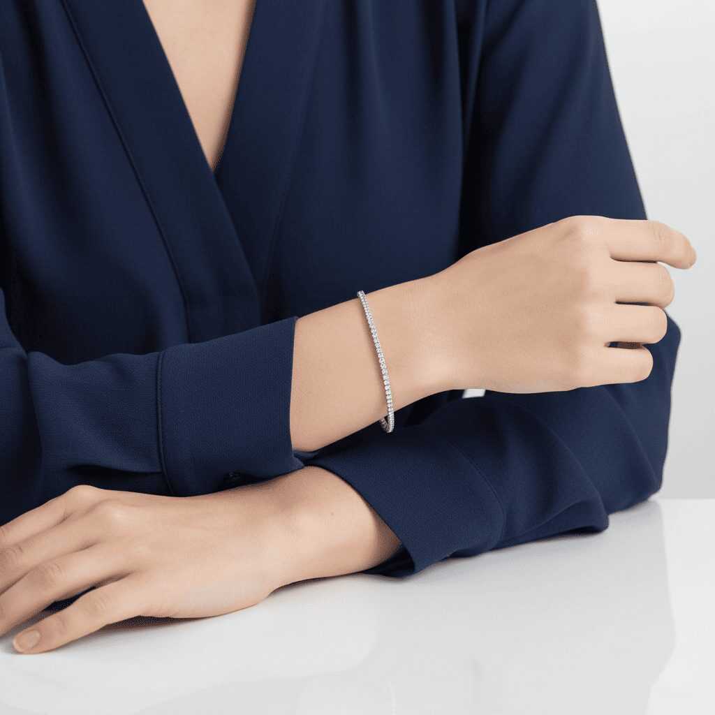 Close-up of The Starry Twinkle Bracelet zircon stone detailing