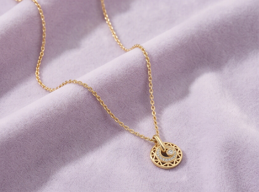 Delicate Circle Silver Necklace