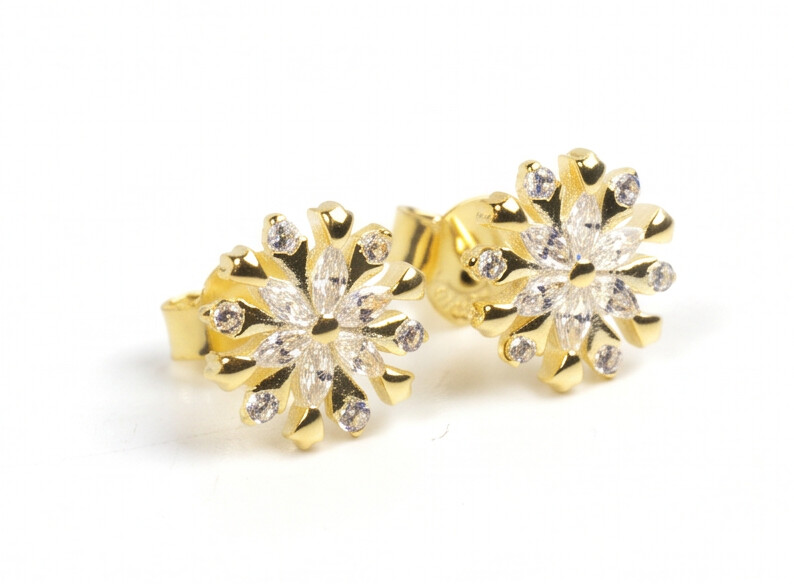 Blooming Marquise Flower Earrings