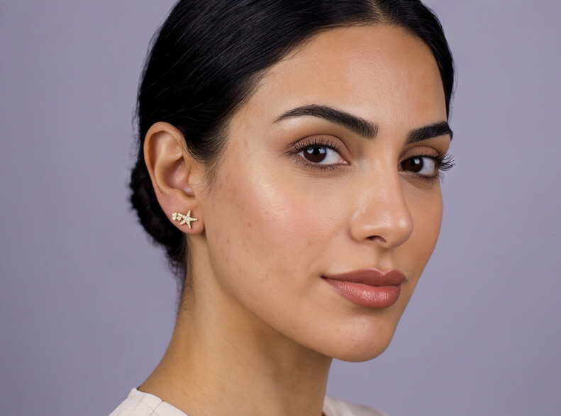 The Shiny Star Silver Earrings