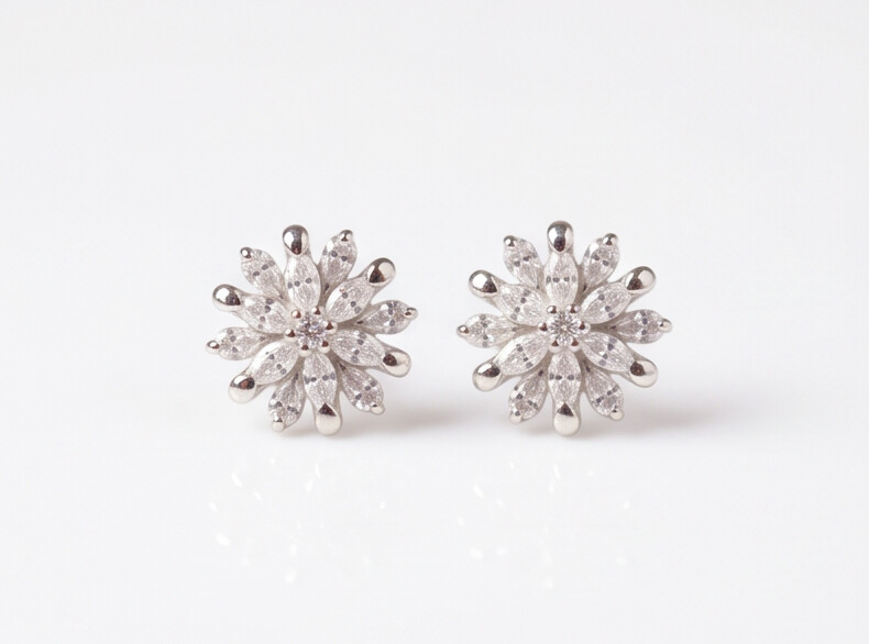 Blooming Marquise Flower Earrings