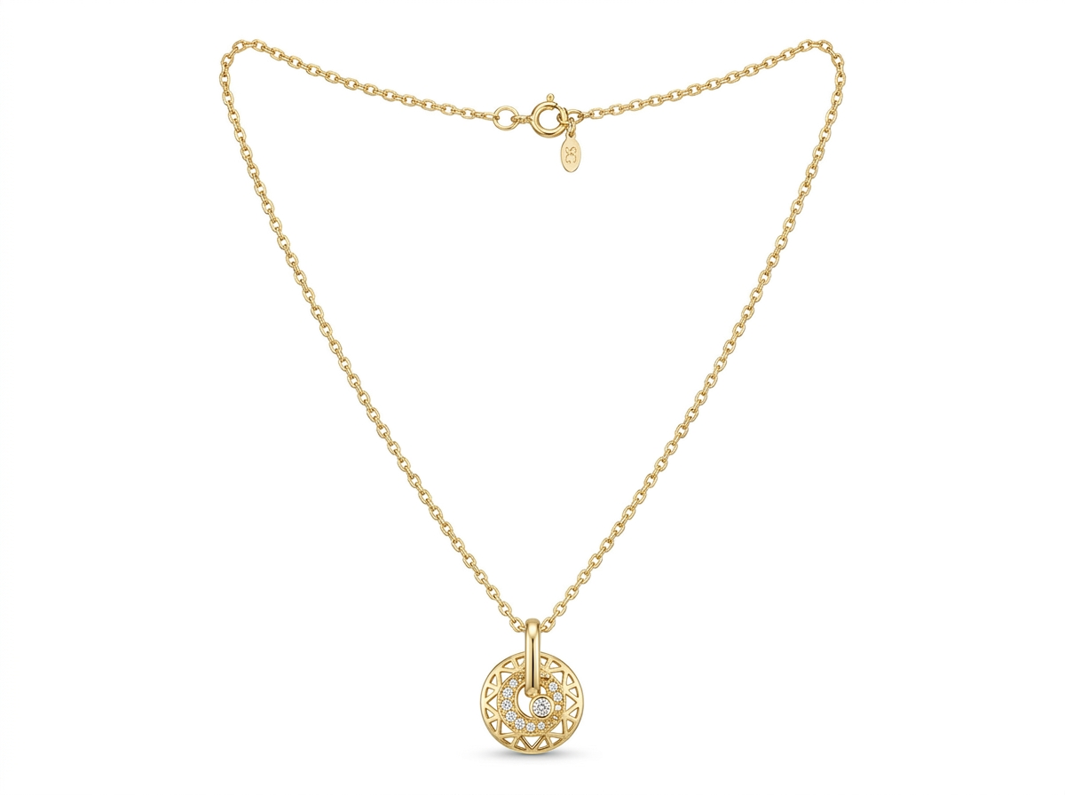 Delicate Circle Silver Necklace